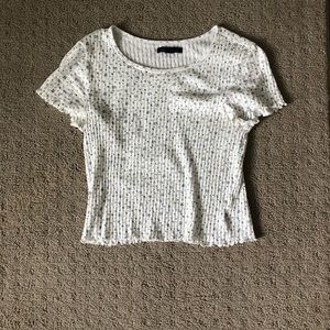 Floral American Eagle baby top